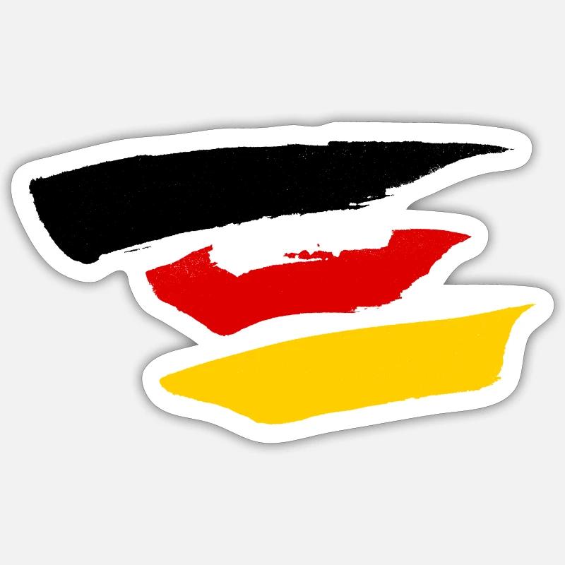 German Flag Style - Sticker size S (10 x 10 cm) - white matte