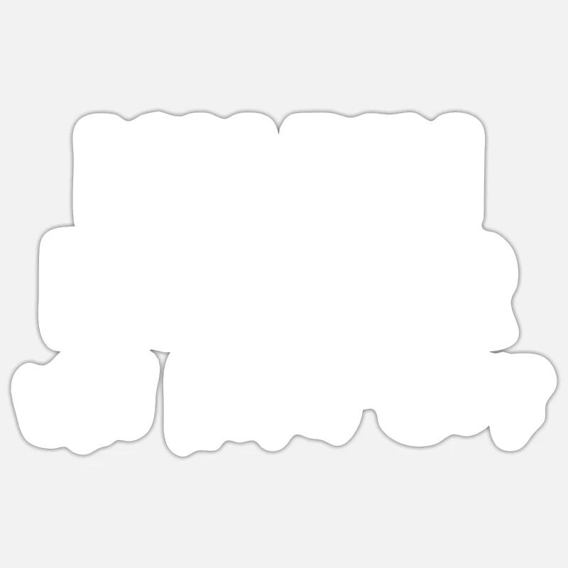 Brûleur - Sticker taille S (10 x 10 cm) - blanc mat