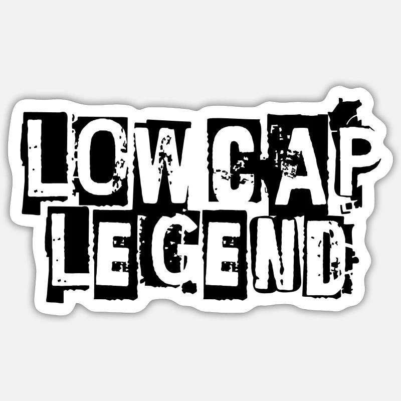 Low Cap Legend | Crypto - Sticker Größe S (10 x 10 cm) - Mattweiß