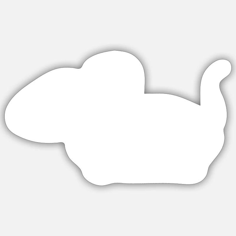 Mouse Icon Animal - Sticker size S (10 x 10 cm) - white matte