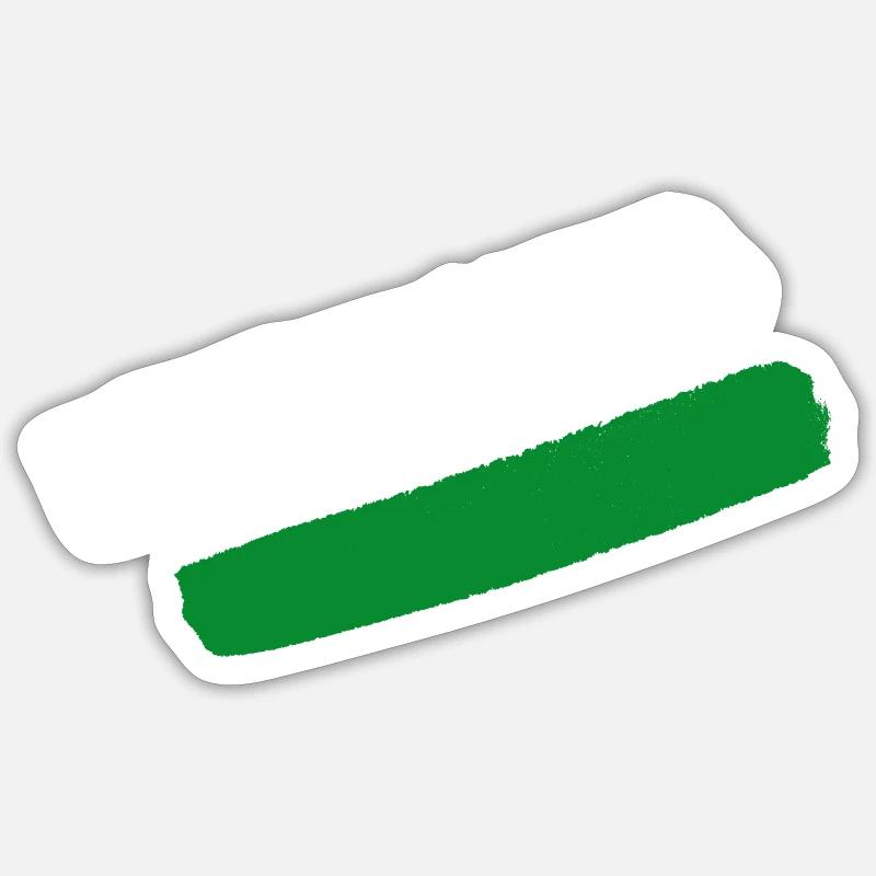 Styrian Style Stripes - Sticker size S (10 x 10 cm) - white matte