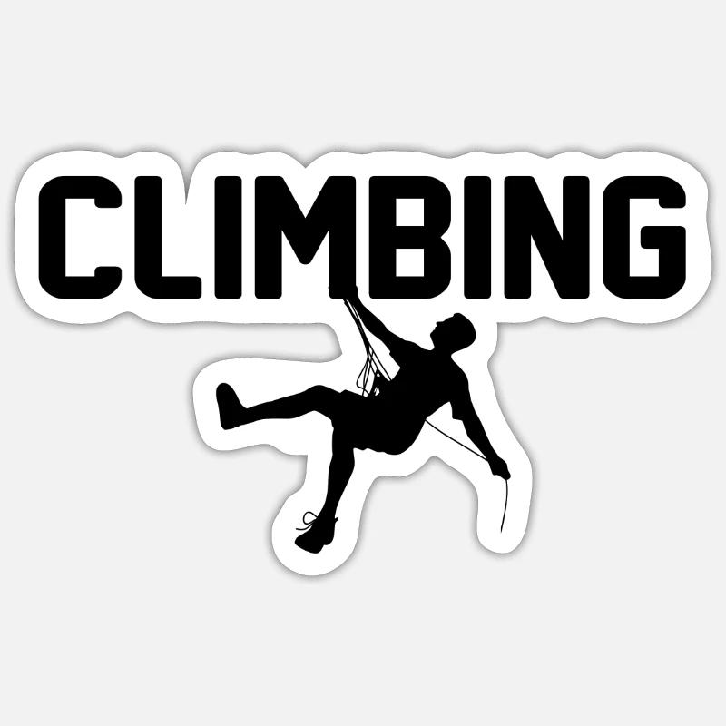Climbing - Sticker size S (10 x 10 cm) - white matte