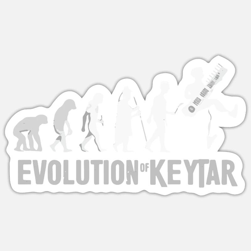 Keytar Keyboard Geschenk Sticker Größe S (10 x 10 cm)