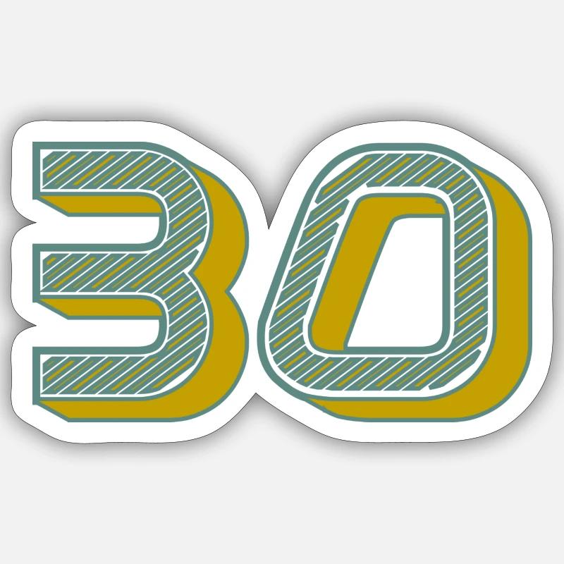 30 - Sticker size S (10 x 10 cm) - white matte
