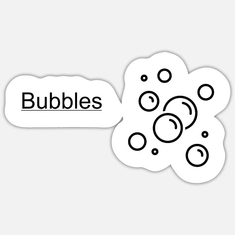 BUBBLES blässchen - Sticker Größe S (10 x 10 cm) - Mattweiß