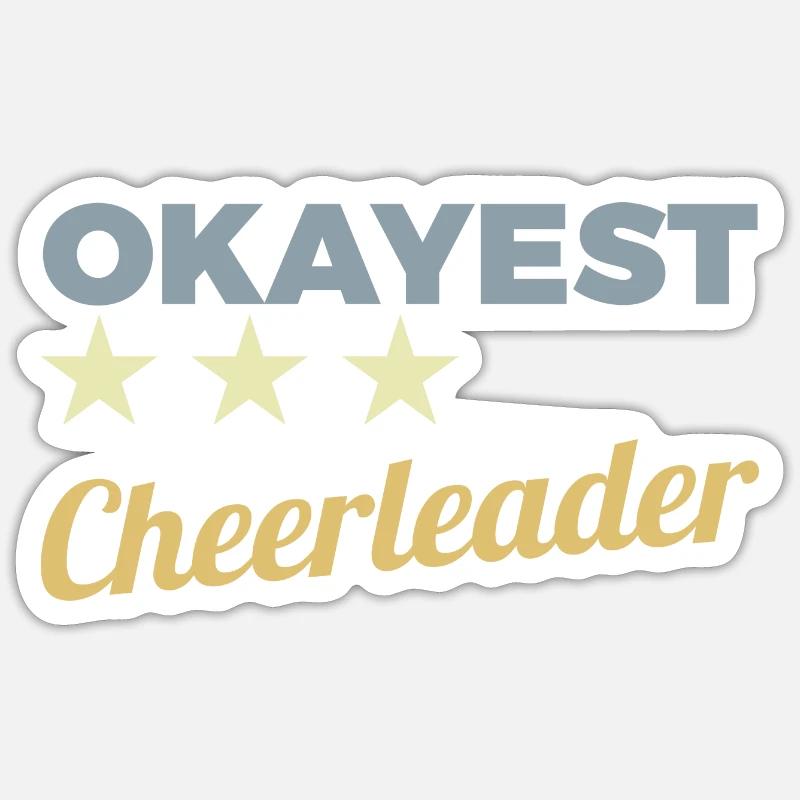 Average cheerleader - Sticker size S (10 x 10 cm) - white matte