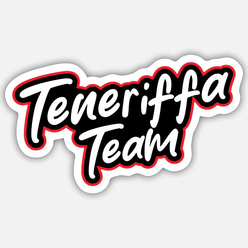 L’équipe de Tenerife - Sticker taille S (10 x 10 cm) - blanc mat