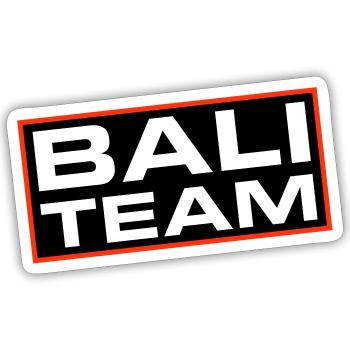 Bali Team - Sticker size S (10 x 10 cm) - white matte - Front