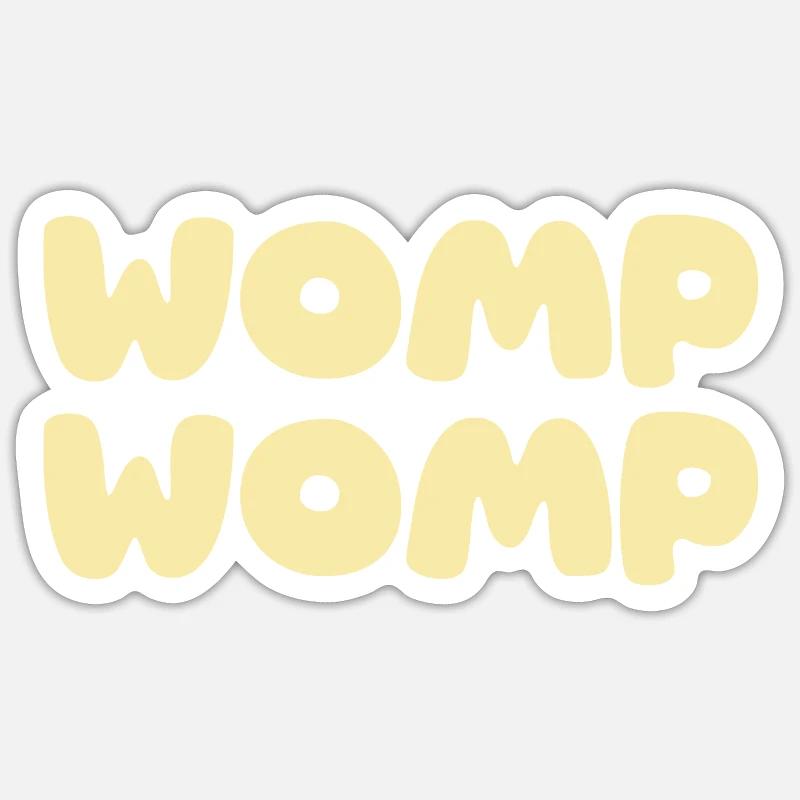 Womp Womp - Creme Sticker Größe S (10 x 10 cm)