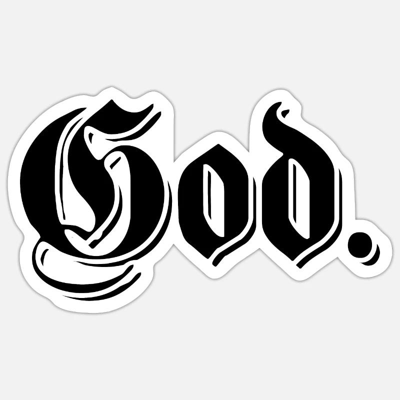 Dieu Sticker taille S (10 x 10 cm)