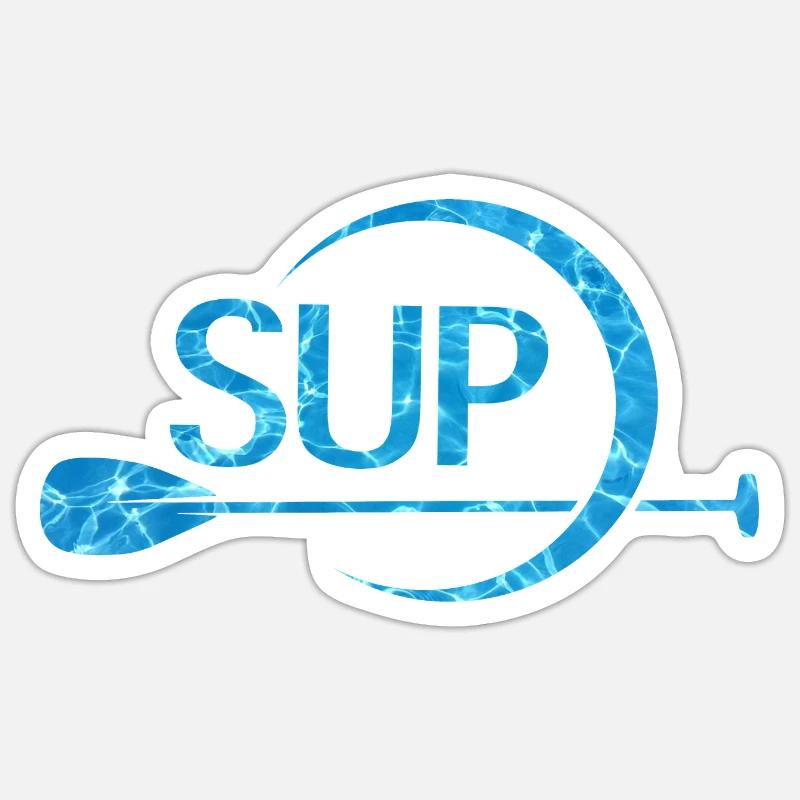 SUP – Conception d’eau de Stand Up Paddle Sticker taille S (10 x 10 cm)
