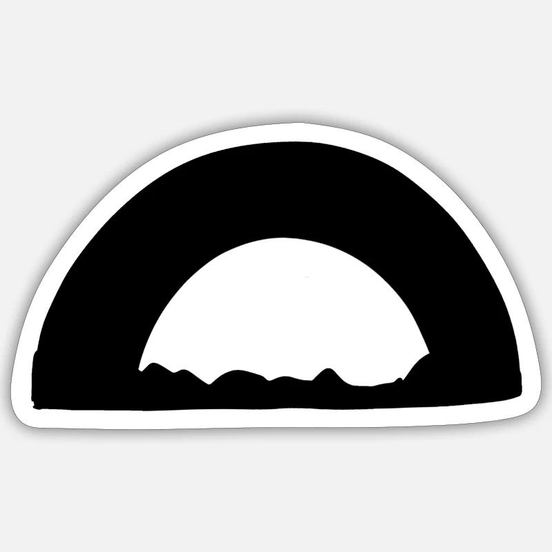 Arc Symbol Shape Grass Line - Sticker size S (10 x 10 cm) - white matte