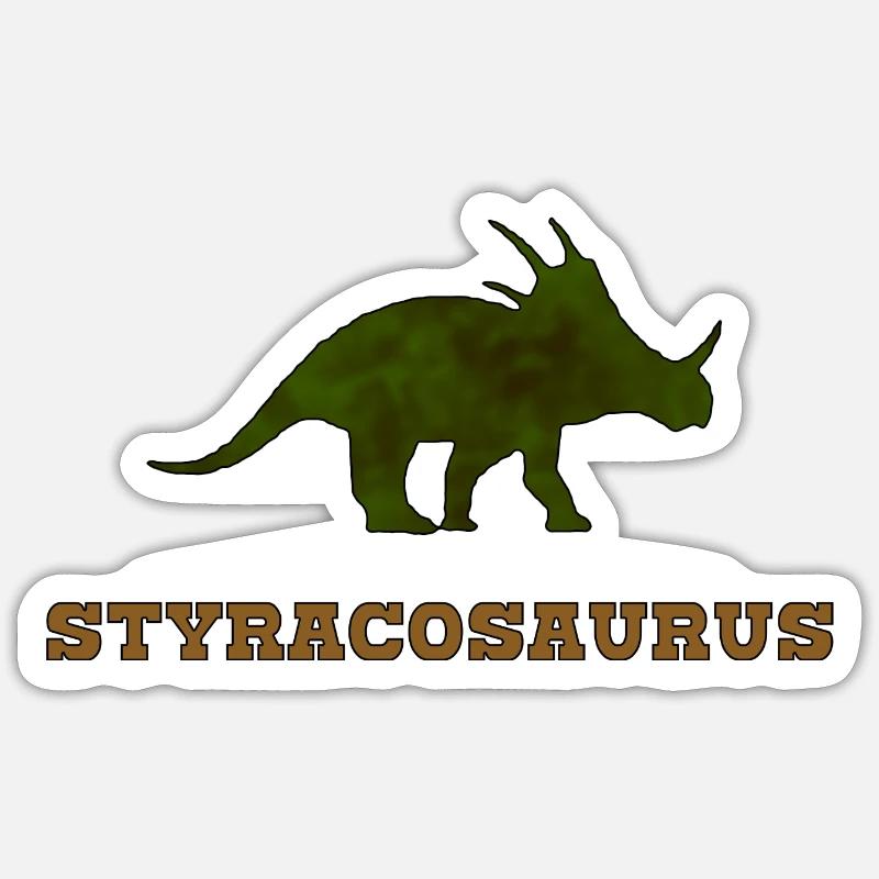 Styracosaurus - Sticker taille S (10 x 10 cm) - blanc mat