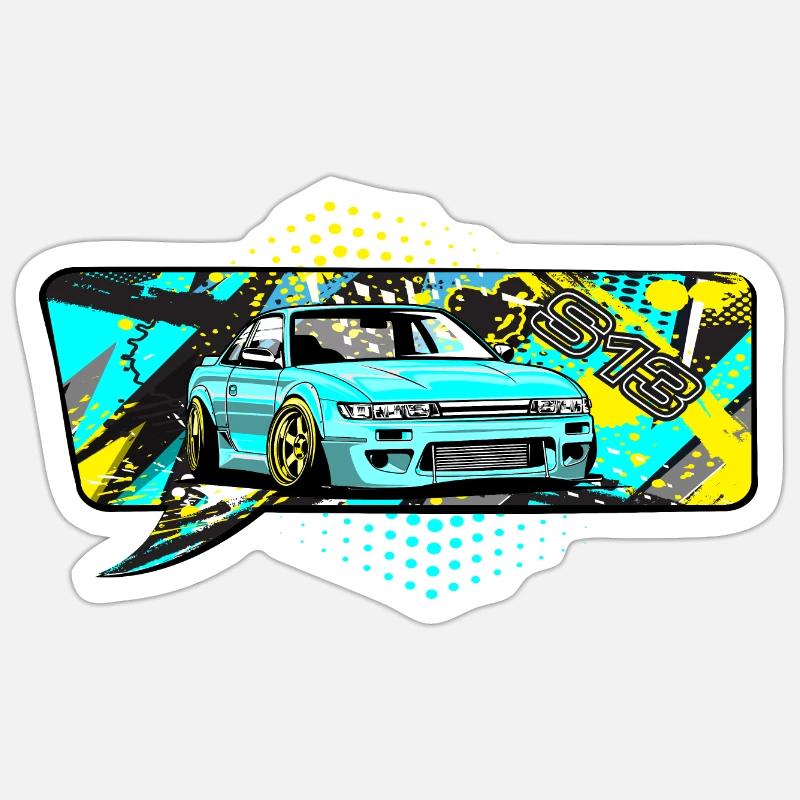 S13 Bubble Comic - Sticker size S (10 x 10 cm) - white matte