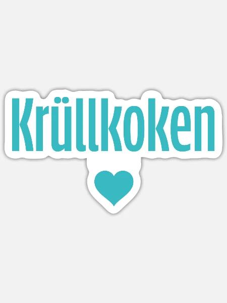 Krüllkoken blau - Sticker Größe S (10 x 10 cm) - Mattweiß