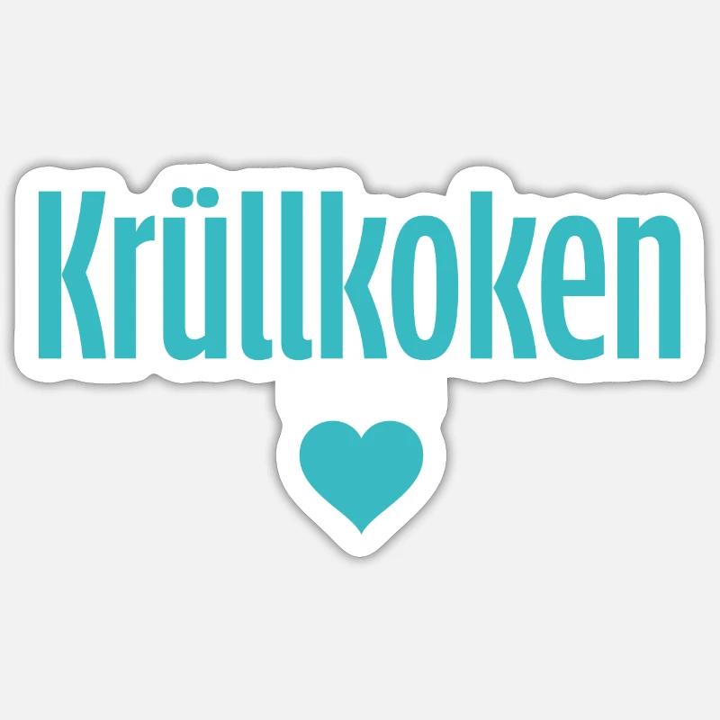 Krüllkoken blau Sticker Größe S (10 x 10 cm)