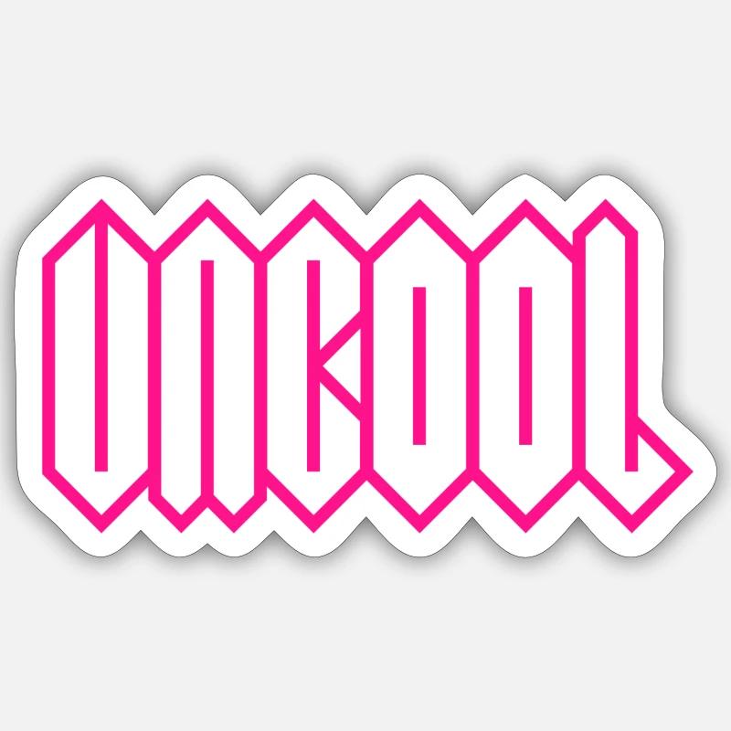 Uncool - Sticker Größe S (10 x 10 cm) - Mattweiß
