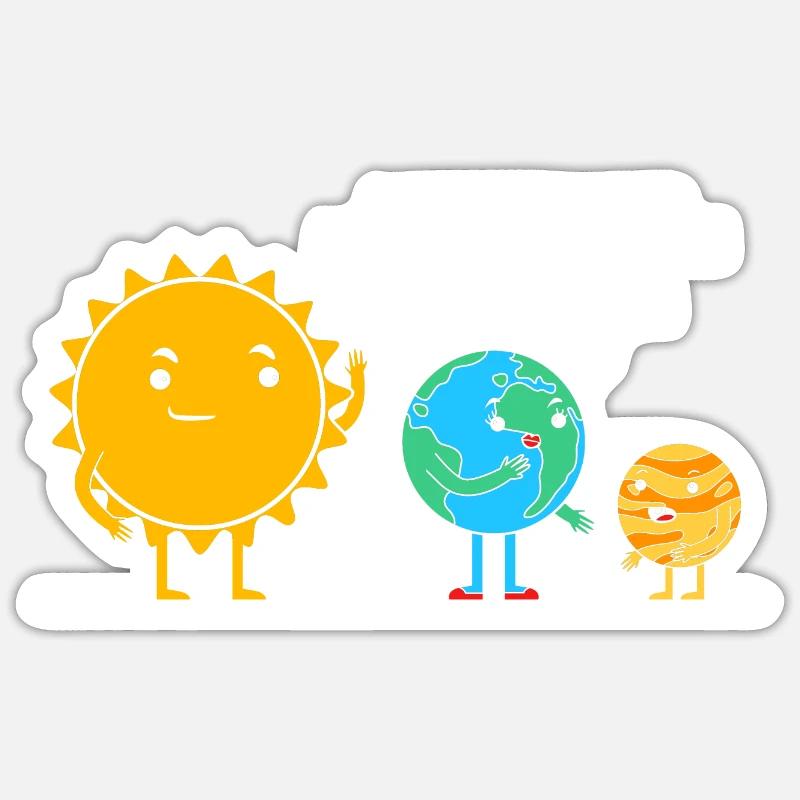 Sonnensystem Universum Sticker Größe S (10 x 10 cm)