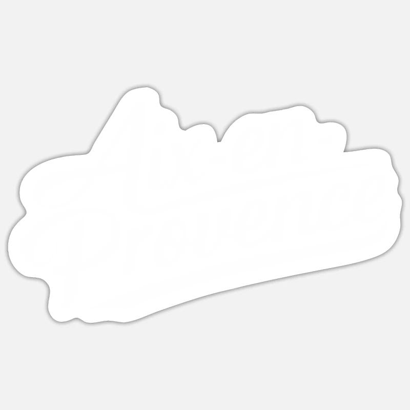 Aix-en-Provence - Sticker taille S (10 x 10 cm) - blanc mat