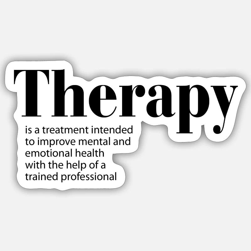 Therapy - Sticker Größe S (10 x 10 cm) - Mattweiß