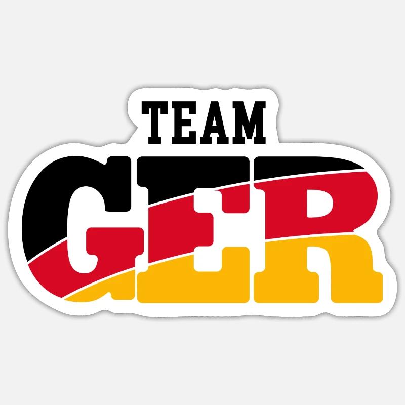 LOGO DE L’ÉQUIPE D’ALLEMAGNE - Sticker taille S (10 x 10 cm) - blanc mat
