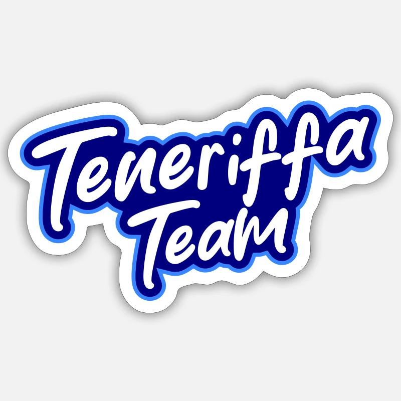 Teneriffa Team - Sticker Größe S (10 x 10 cm) - Mattweiß