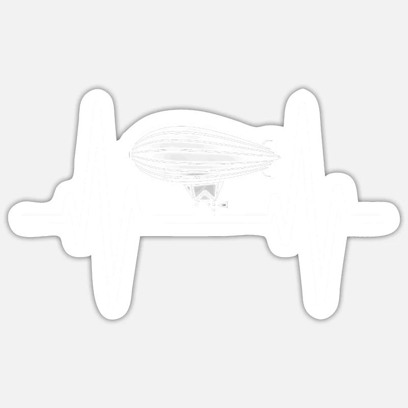 Luftschiff Zeppelin Geschenk Sticker Größe S (10 x 10 cm)