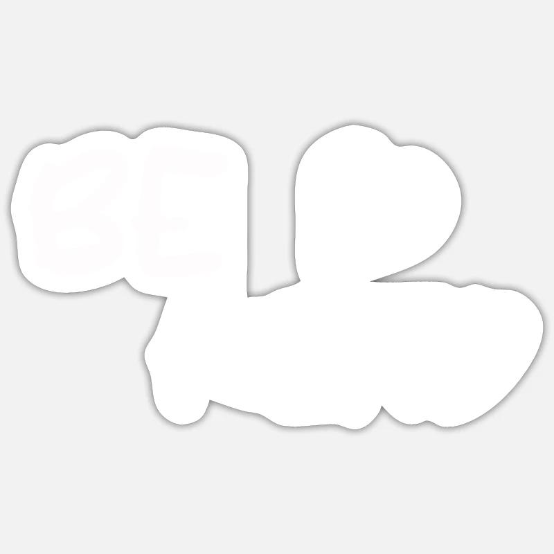 Lettrage Be Kind - Sticker taille S (10 x 10 cm) - blanc mat