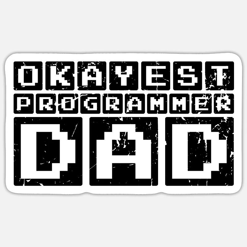 Programmierer Papa Sticker Größe S (10 x 10 cm)