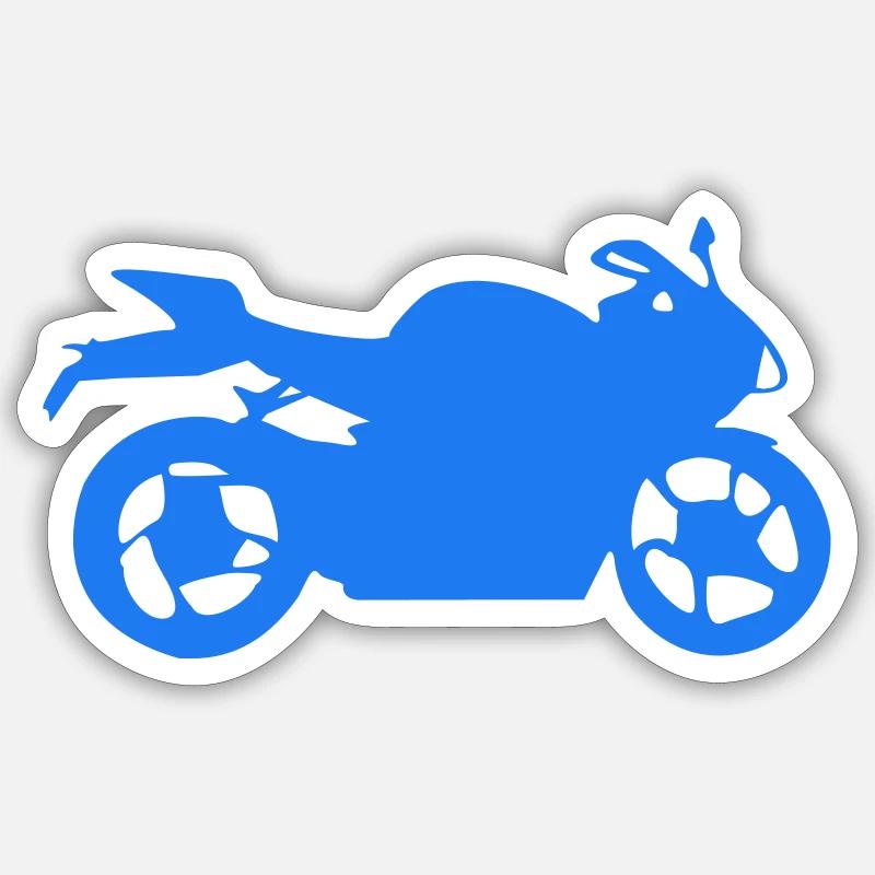 Motorcycle Silhouette - Sticker size S (10 x 10 cm) - white matte