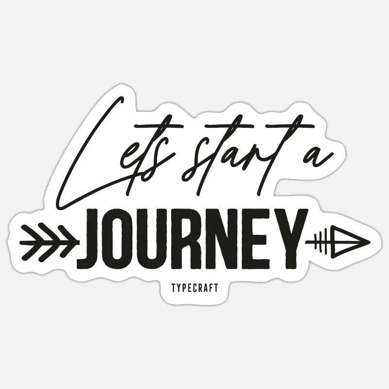 Lets start a Journey Sticker Größe S (10 x 10 cm)