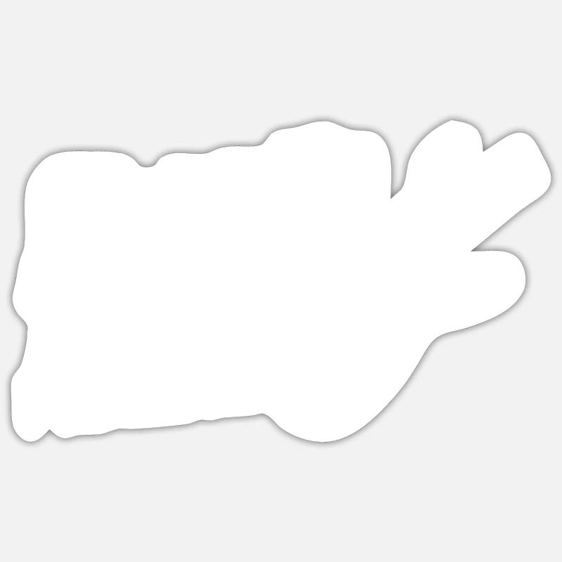 Muhsiker - Kug mit Gitarre - hell Sticker Größe S (10 x 10 cm)