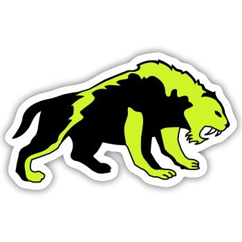 tiger 02 - Sticker Größe S (10 x 10 cm) - Mattweiß - Vorne