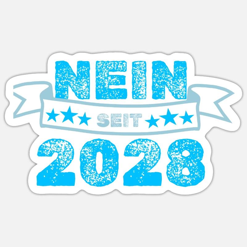 2028 - Sticker size S (10 x 10 cm) - white matte