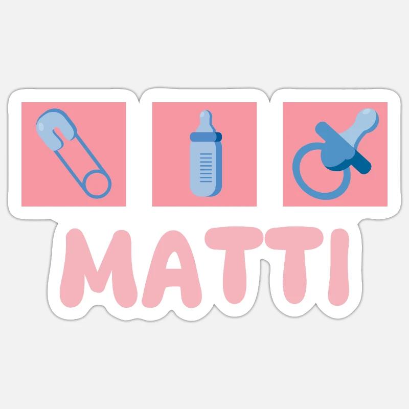 Matti as a pacifier Sticker size S (10 x 10 cm)