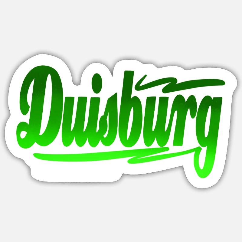 Duisbourg - Sticker taille S (10 x 10 cm) - blanc mat