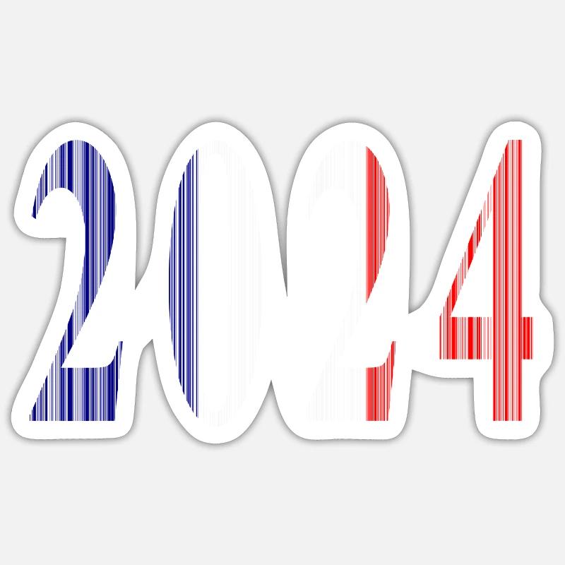 2024 Blue White Red Sticker size S (10 x 10 cm)