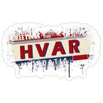 croatia hrvatska croatia hrv hr travel tourism - Sticker size S (10 x 10 cm) - white matte - Front