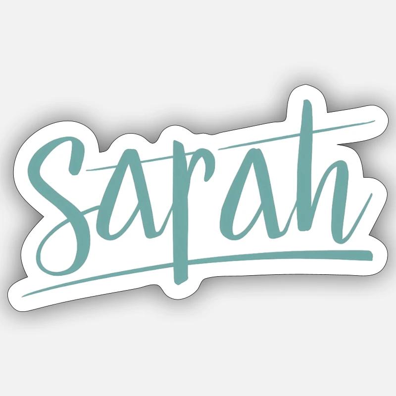 a chic Sarah - Sticker size S (10 x 10 cm) - white matte