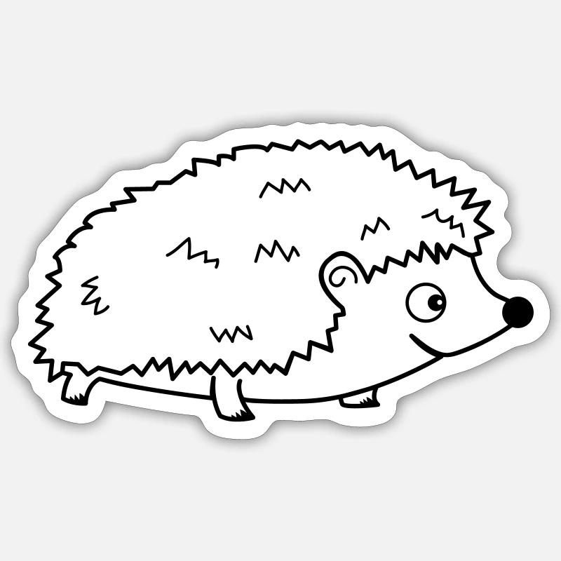 igel 01 Sticker Größe S (10 x 10 cm)
