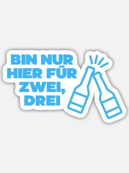 Bier - Sticker Größe S (10 x 10 cm) - Mattweiß