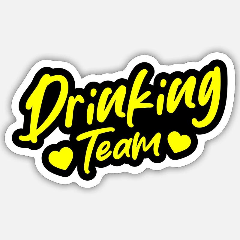 Équipe de boisson - Sticker taille S (10 x 10 cm) - blanc mat