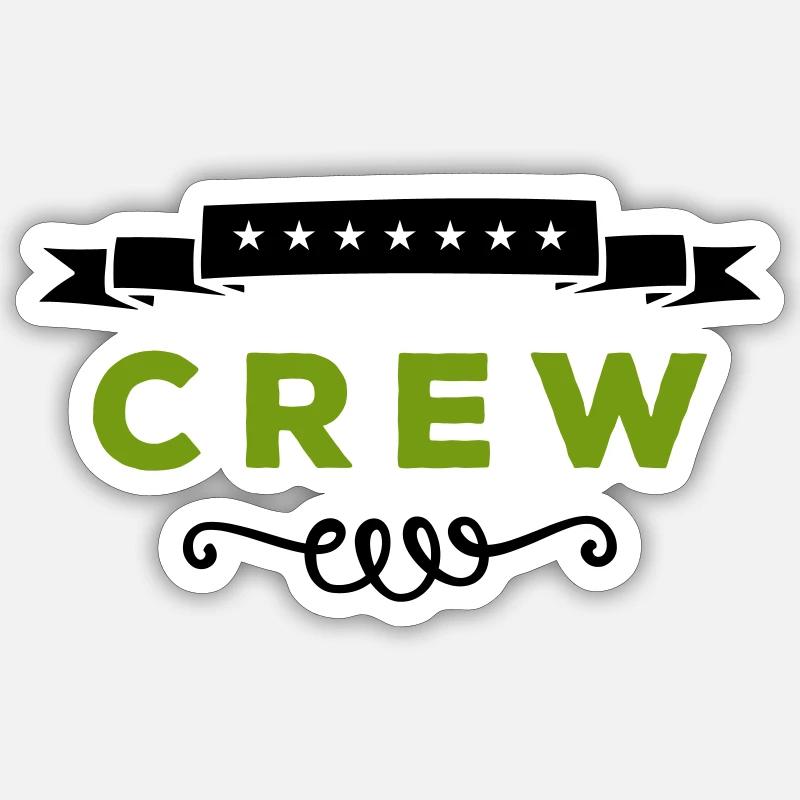 crew - Sticker Größe S (10 x 10 cm) - Mattweiß