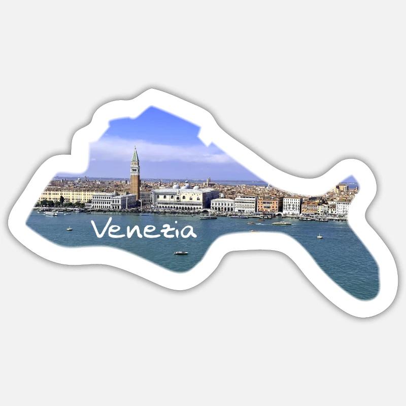 Venise - Venise - Sticker taille S (10 x 10 cm) - blanc mat