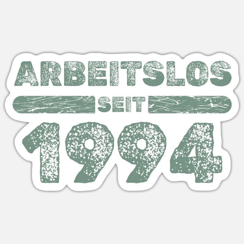 Arbejdsløse 1994 Sticker størrelse S (10 x 10 cm)