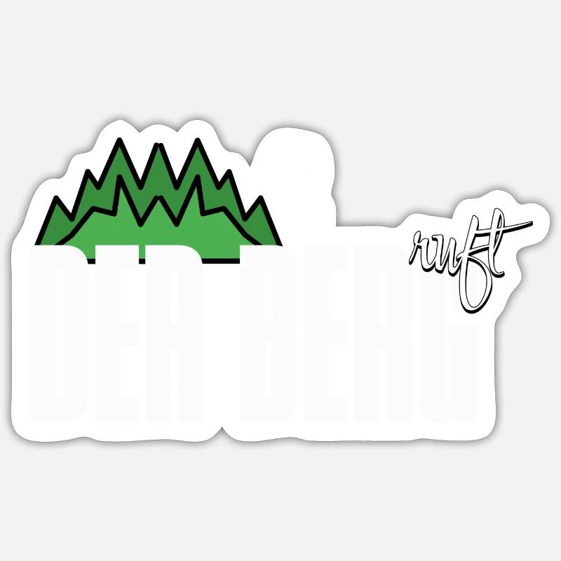 Der Berg ruft - Sticker Größe S (10 x 10 cm) - Mattweiß