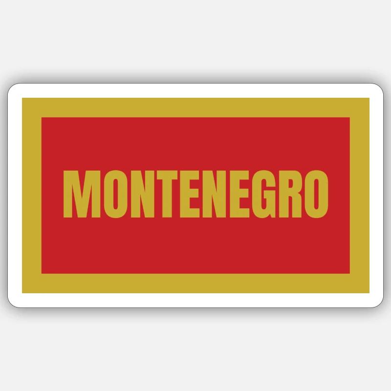 Montenegro Flagge - Sticker Größe S (10 x 10 cm) - Mattweiß