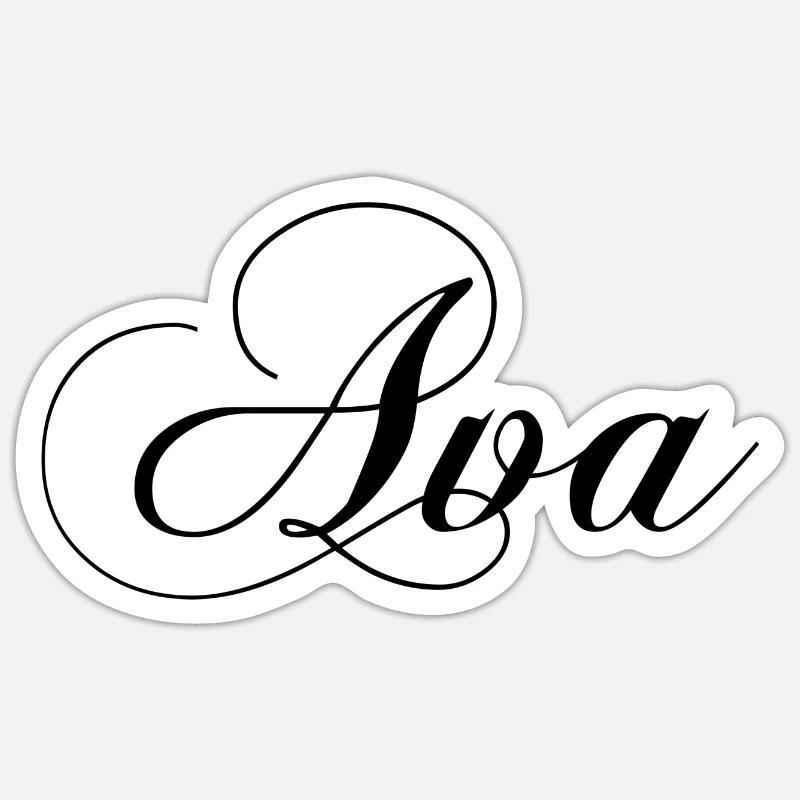Ava - Sticker Größe S (10 x 10 cm) - Mattweiß