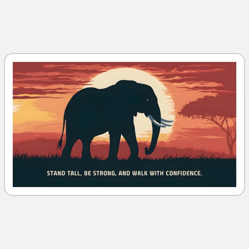 Elephant´s way Sticker size S (10 x 10 cm)