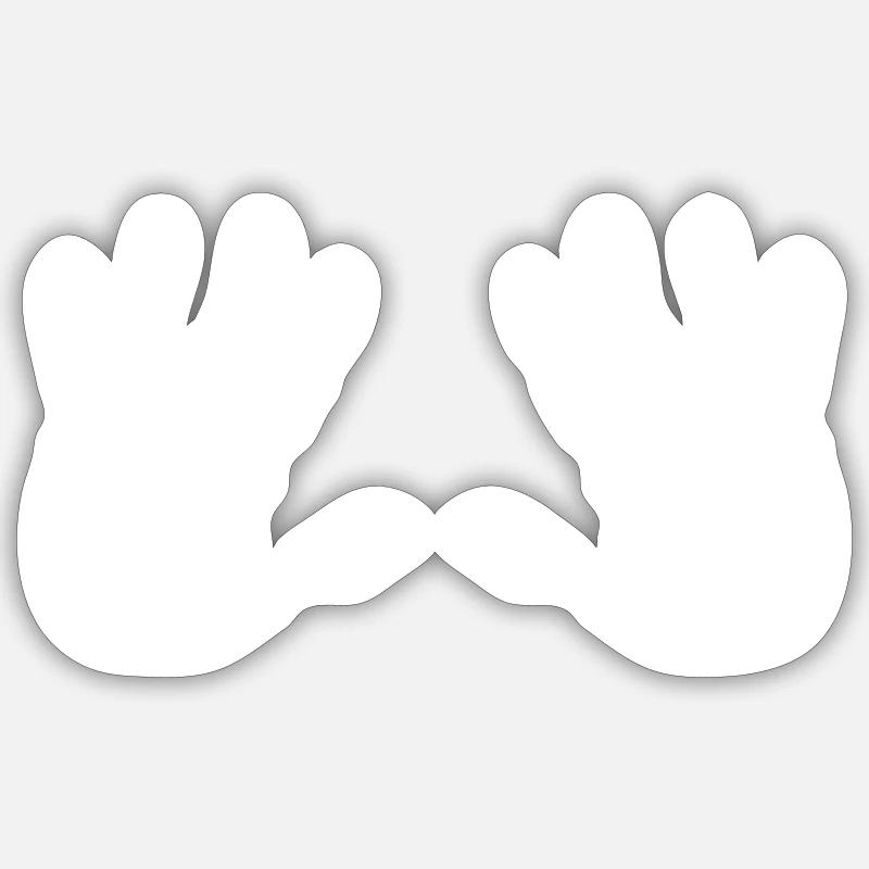 Handprint - Sticker size S (10 x 10 cm) - white matte